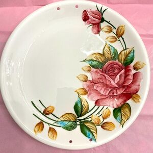 VTG LEFTON ESD MADE IN JAPAN REGAL ROSE HAND-PAINTED BASKET PLATE SERVING TRAY